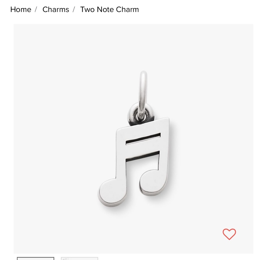 James Avery Two Note Music Note Charm